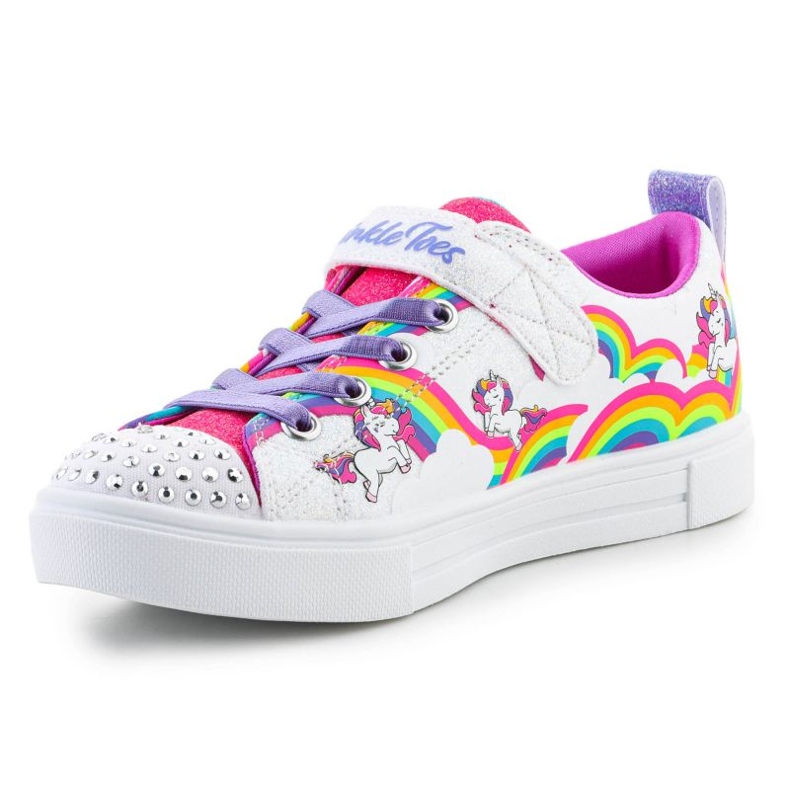 Skechers Twinkle Toes S Lights Twinkle Sparks Jumpin Clouds kengät 314809L-WMLT valkoinen 2