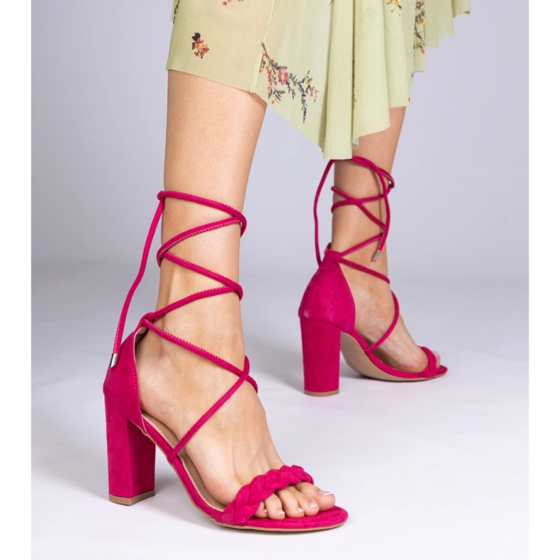 Postissa sidottu vaaleanpunaiset sandaalit vaaleanpunainen 1