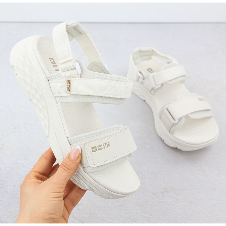 Big Star RR274A076 Naisten tarranauhat sandaalit beige 1