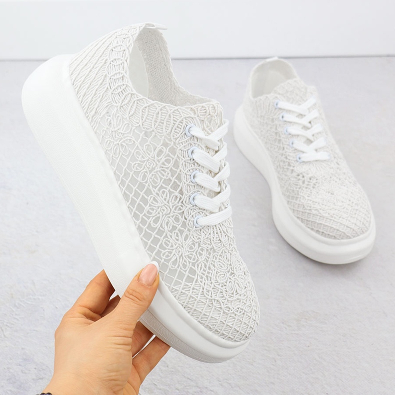 Naisten kengät laiturilla valkoinen Vinceza 17371 1