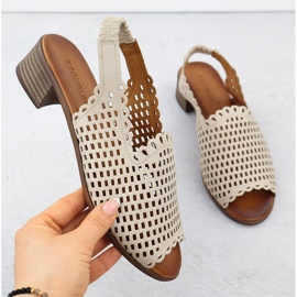 Beige Openwork Naisten nahka sandaalit beige T.Sokolski L25-707 1