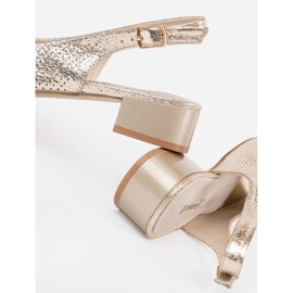 Goodin Kultaiset avoimet alhaiset sandaalit kultainen 1