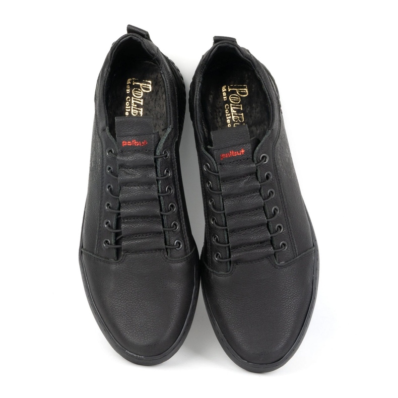 Polbut Miesten vapaa-ajan nahkakengät 2121/2 mustat 5