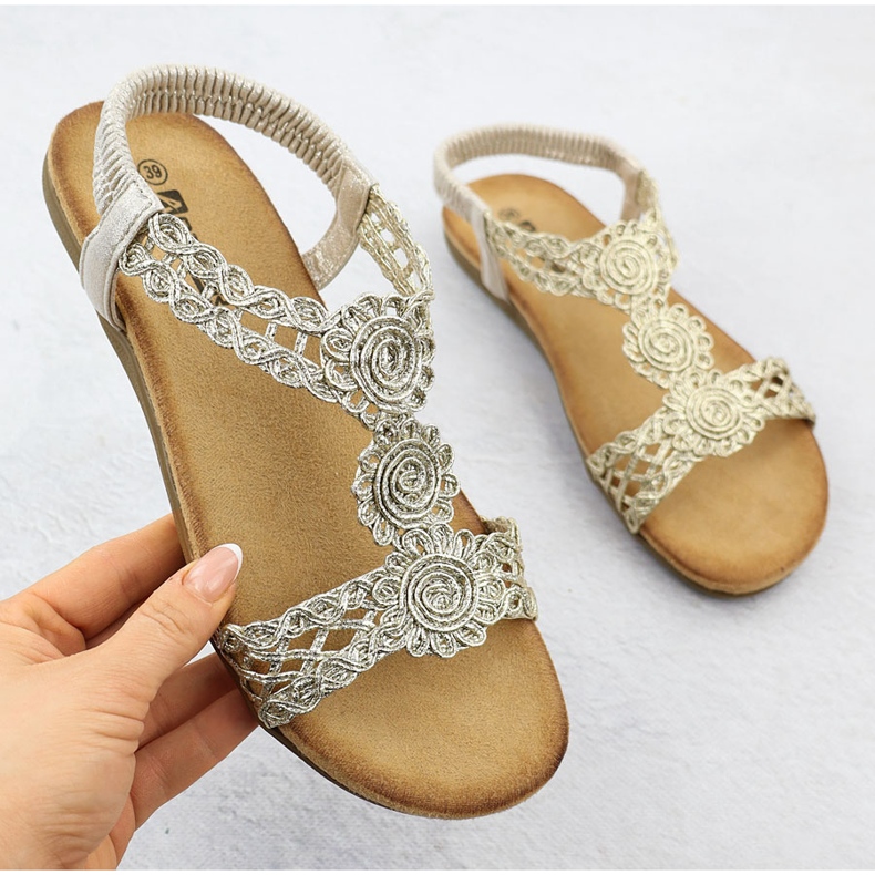 Naisten mukavat sandaalit IRONA GOLDEN Artiker 56C1281 kultainen 1