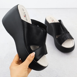 S.Barski Naisten nahkakiilat mustalla kiilalla S. Barski LR51-541 1