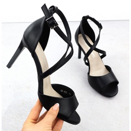 Naisten sandaalit mustalla Sergio Leone SK432 -kannalla 1