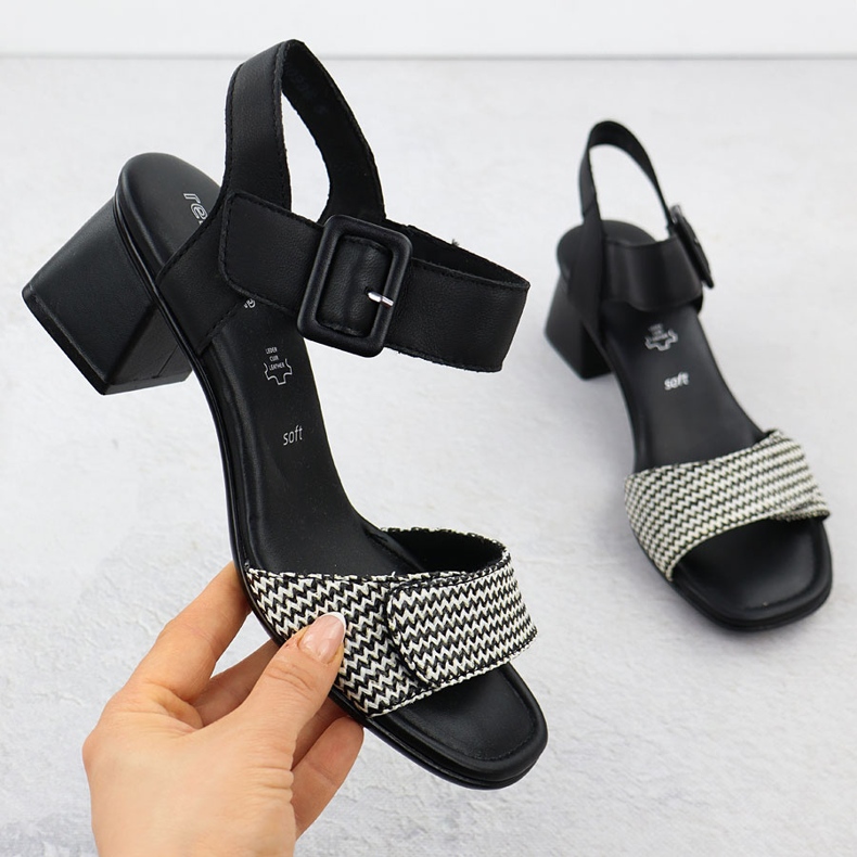 Naisten sandaalit Remonte musta 1