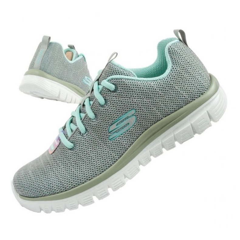 Skechers siro kierretyt omaisuuskengät 12614/kuntosali harmaa 1