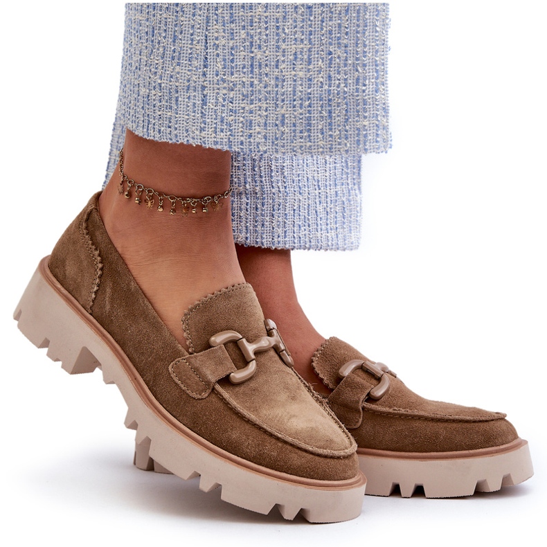 S.Barski Naisten mokkokkasiinit koristeella tw117 oliivilla vihreä 6