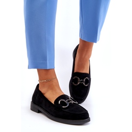 Vinceza Naisten mokkanahkaiset koristeella musta nahka 2