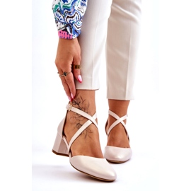 Sergio Leone korkeakorkoiset pumput SK824 Pearl beige 1