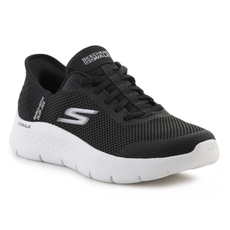 Skechers Slip-Inss: Go Walk Flex-Grand -sarja 124836-BKW-kengät musta 1