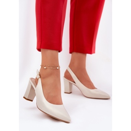 Mukavat pumput Sergio Leone SK162 Pearl Post -sivustolla beige 2