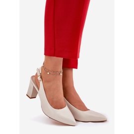 Mukavat pumput Sergio Leone SK162 Pearl Post -sivustolla beige 1