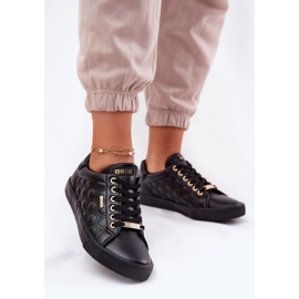 Big Star Naisten lenkkarit, joissa on ekologinen nahka iso tähti RR274323 musta 2