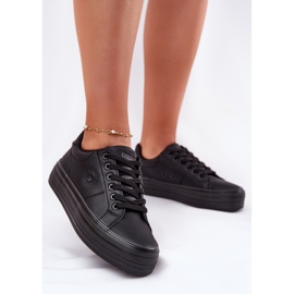 Eco Leather Naisten lenkkarit laiturilla Big Star RR274299 Black musta 2