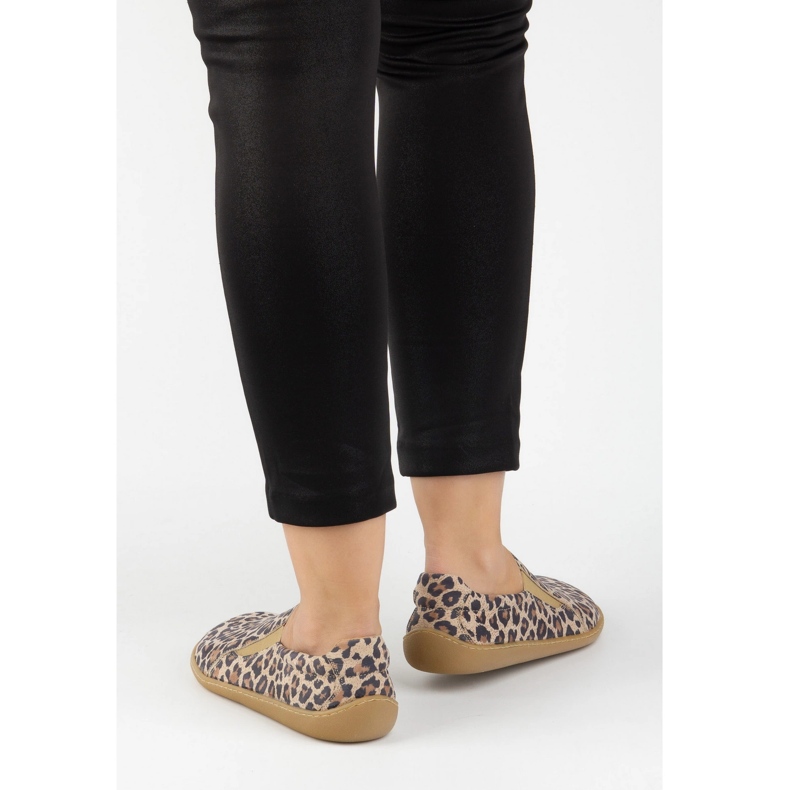 Olivier Naisten paljain jaloin minimalistinen liukastui 1308pol Leopardi ruskea 2