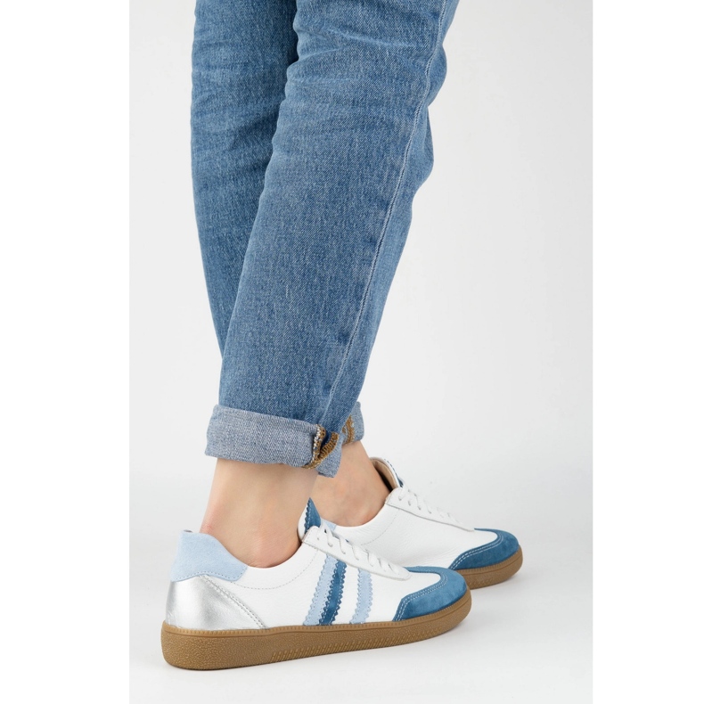 Naisten nahka -lenkkarit Olivier N1234S2 valkoinen 1