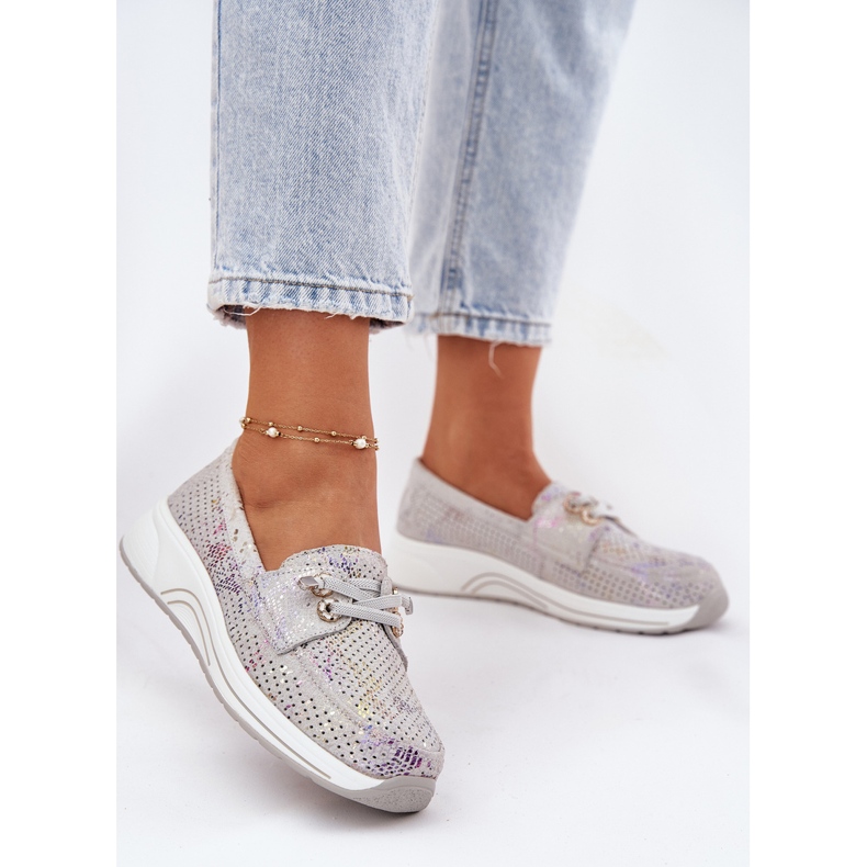 Suede -kengät, jotka on valmistettu luonnollisesta nahasta Artiker 56c2104 harmaa alusta 2