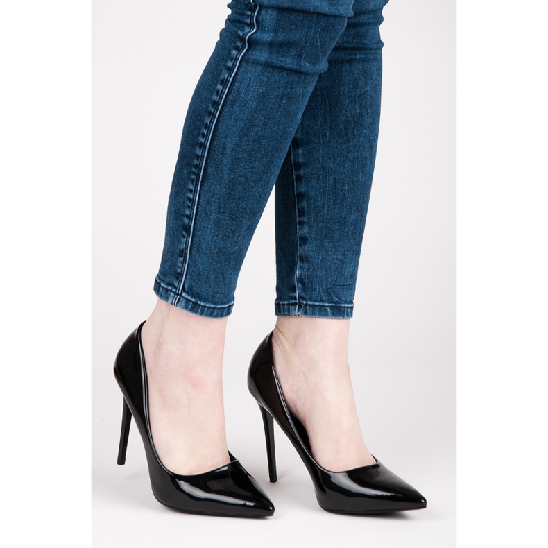 Seastar Seksikkäät lakatut korkokengät musta 1