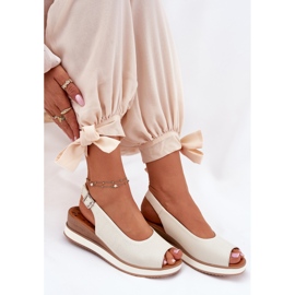 Nahka -sandaalit Artiker 56C2316 Light Basic beige 7