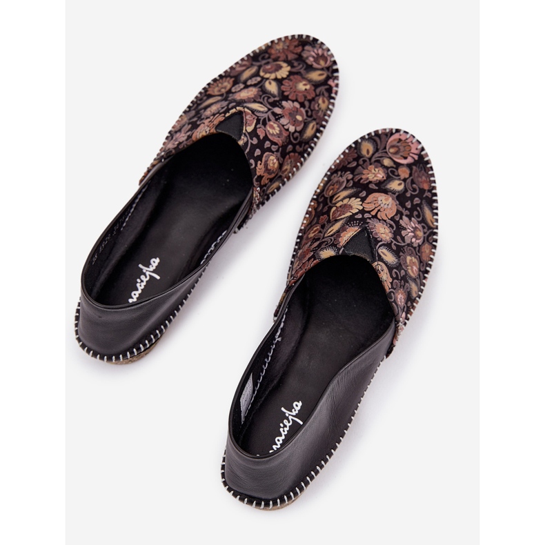 Nahkakuvioiset balleriinit Maciejka T1929-71 musta 2