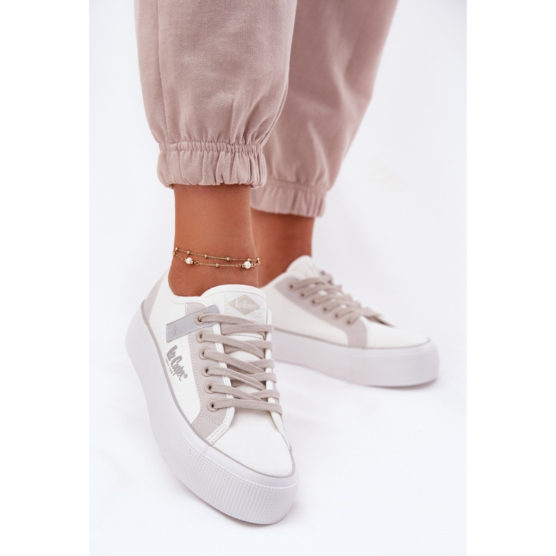 Naisten lenkkarit Lee Cooper LCW-25-31-3479L -alustalla valkoinen 2