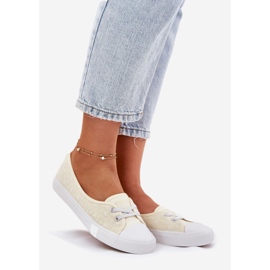 Lenkkarit Naisten lenkkarit kirjontalla Lee Cooper LCW-25-31-3445L Beige 1