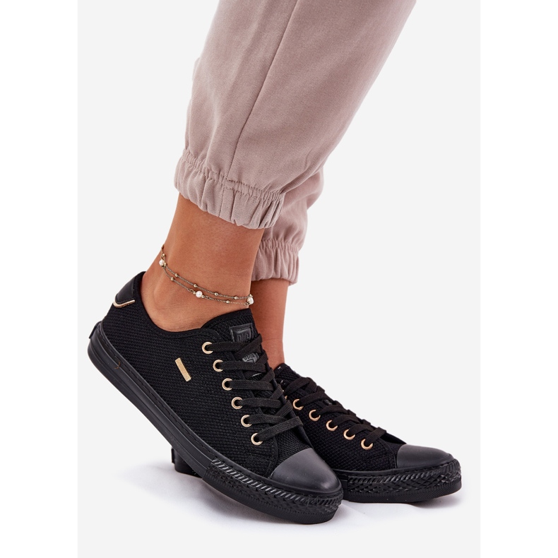 Big Star Naisten materiaalien lenkkarit iso tähti RR274765 musta 1