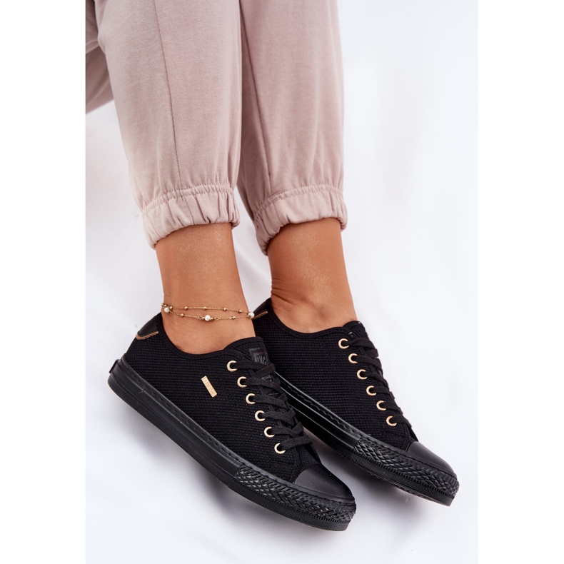 Big Star Naisten materiaalien lenkkarit iso tähti RR274765 musta 2