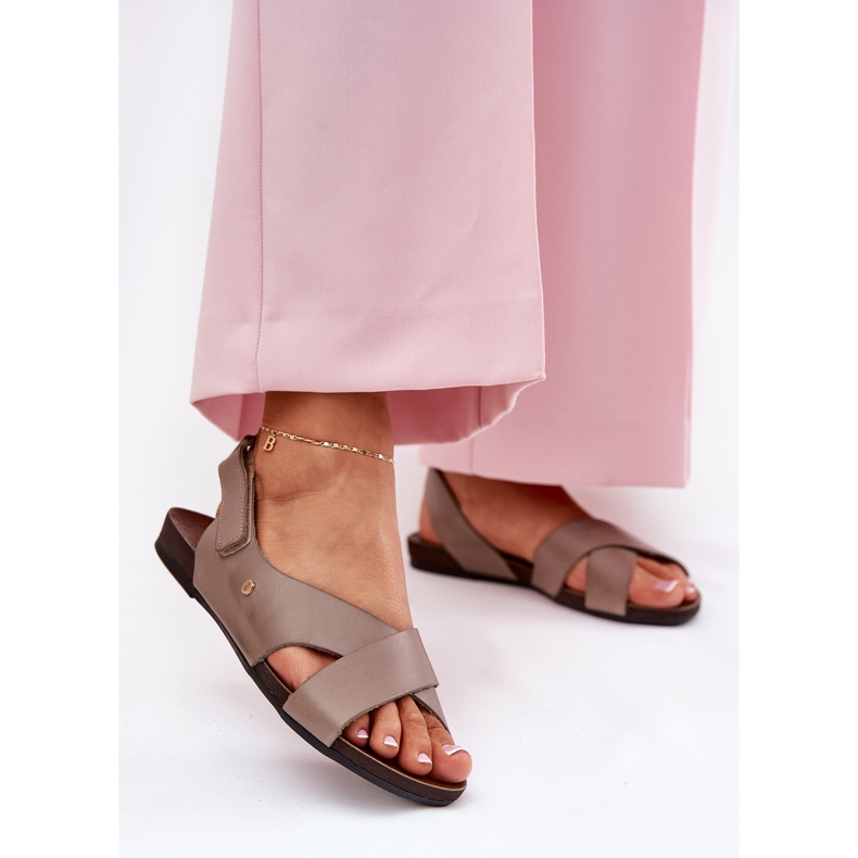 Wevie -sandaalit Zazoo 40141 tumma beige 2