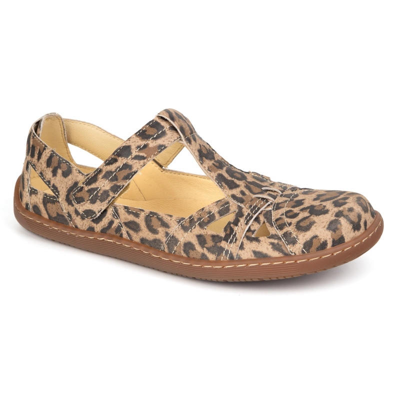 Barefoot -kengät Ultra -valon Olivier 1285 Leopard Leopard Print beige 1