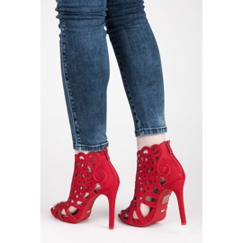 Vices Harjatut sandaalit vetoketjulla punainen 2