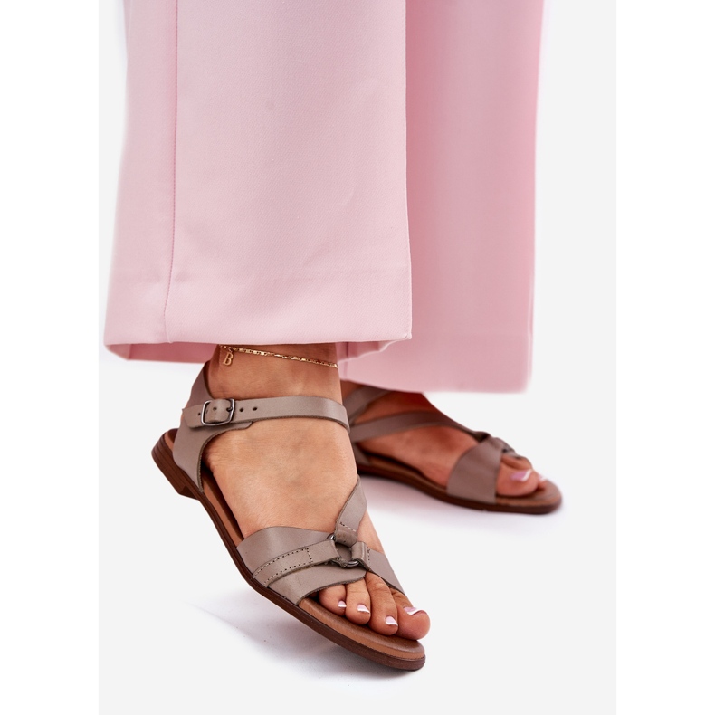 Zazoo 40182 Naisten tummat boon -sandaalit beige 1