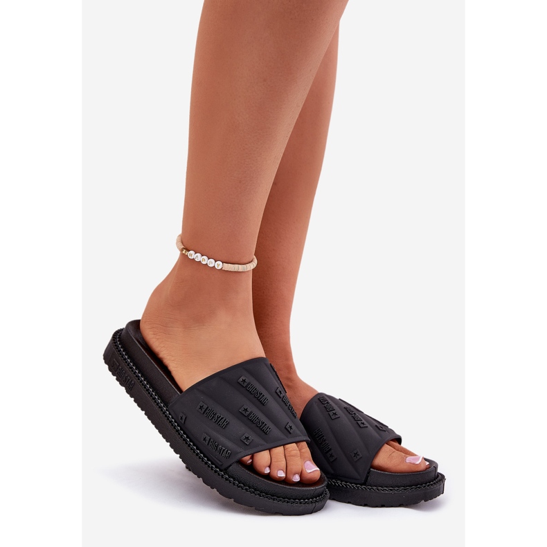 Naisten flip flops foorumilla Big Star RR274A540 Black musta 1