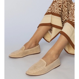 Beige Openwork Leafers from Ekozamszu 1