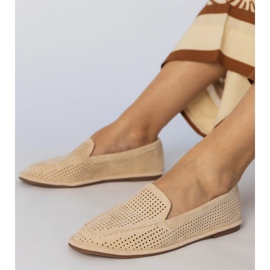 Beige Openwork Leafers from Ekozamszu 3