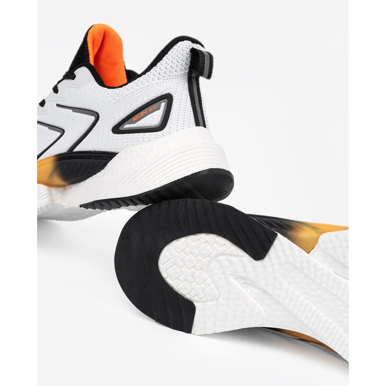 Vico Valkoiset ja valkoiset naisten urheilukengät oranssilla elementillä valkoinen 2