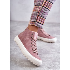 Big Star Naisten isot tähden lenkkarit High eristetty vaaleanpunainen EE274113 3