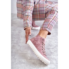 Big Star Naisten isot tähden lenkkarit High eristetty vaaleanpunainen EE274113 1