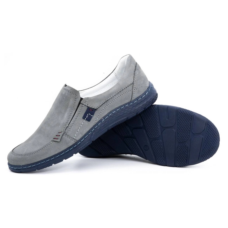 Olivier Harmaa Miesten nahkaiset loaferit 943MA 3