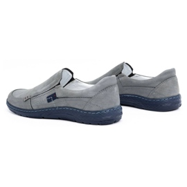 Olivier Harmaa Miesten nahkaiset loaferit 943MA 4