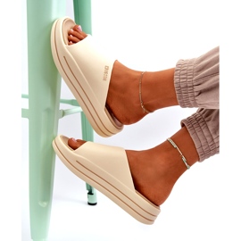 Naisten varvastossut Big Star Platformilla NN274A034 Beige 4