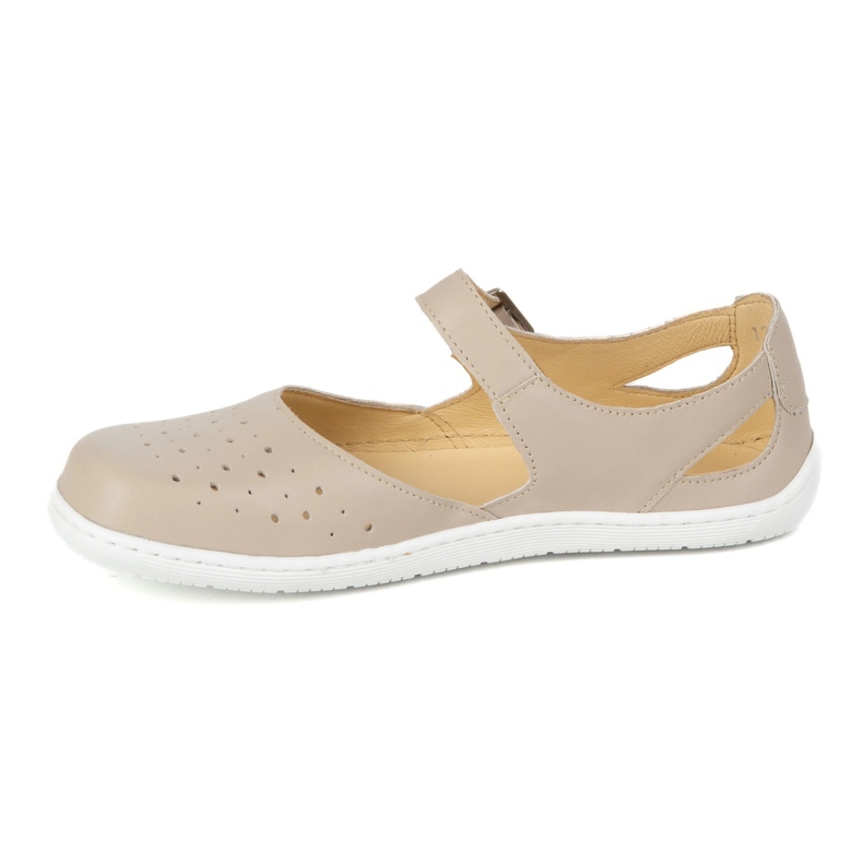Barefoot Barefoot Women's Olivier 1284 - nahkakengät solki arkipäivään ja tyylikkäät beige -tyylit 1