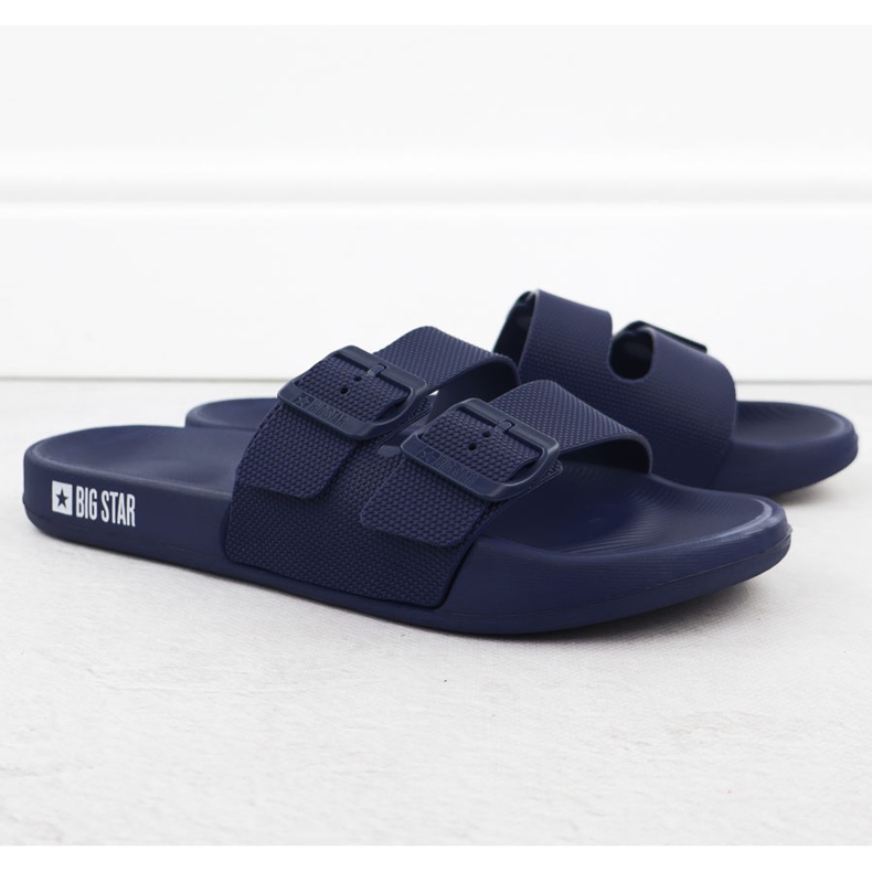 Miesten ranta Flip Flops Big Star RR174A038 Navy -sininen uima -allas 1