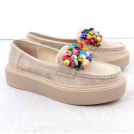 Nahkapäät lavalla beige beige filippo dp6765 3