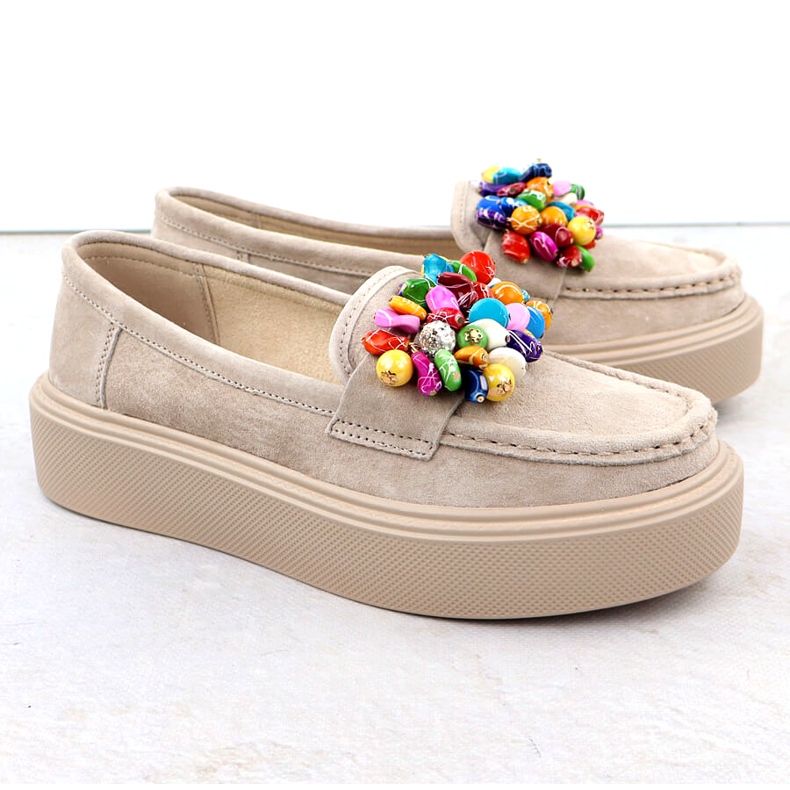 Nahkapäät lavalla beige beige filippo dp6765 3