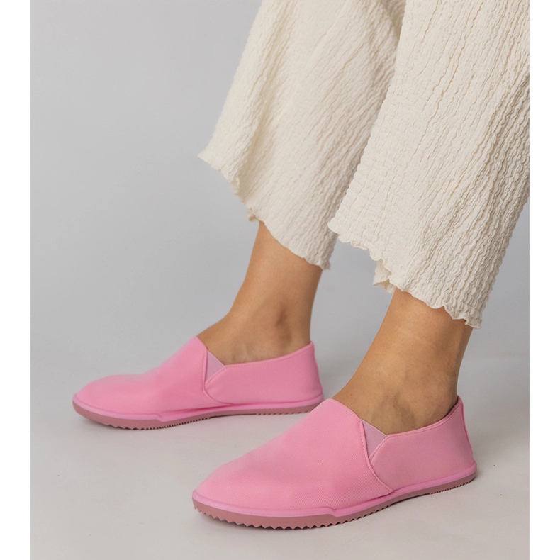 Vaaleanpunaiset naisten liukumisen lenkkarit vaaleanpunainen 1