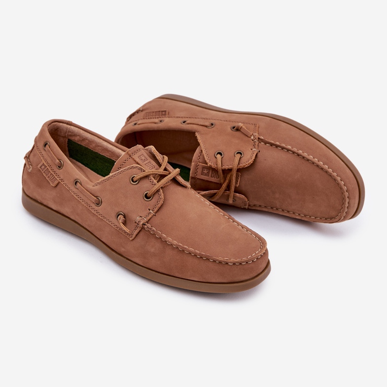 Big Star RR174162 Camelin miesten nahkaiset leipät ruskea 1