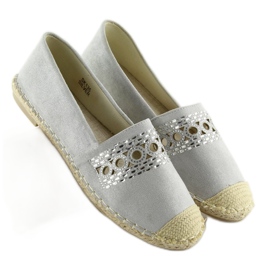 Harmaa naisten espadrillit SK135 Silver 1